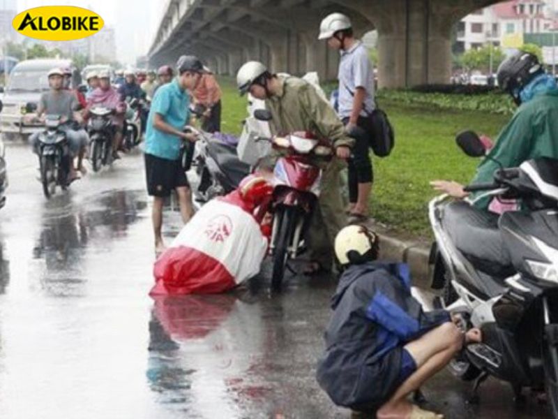 xe chết máy do ngập nước