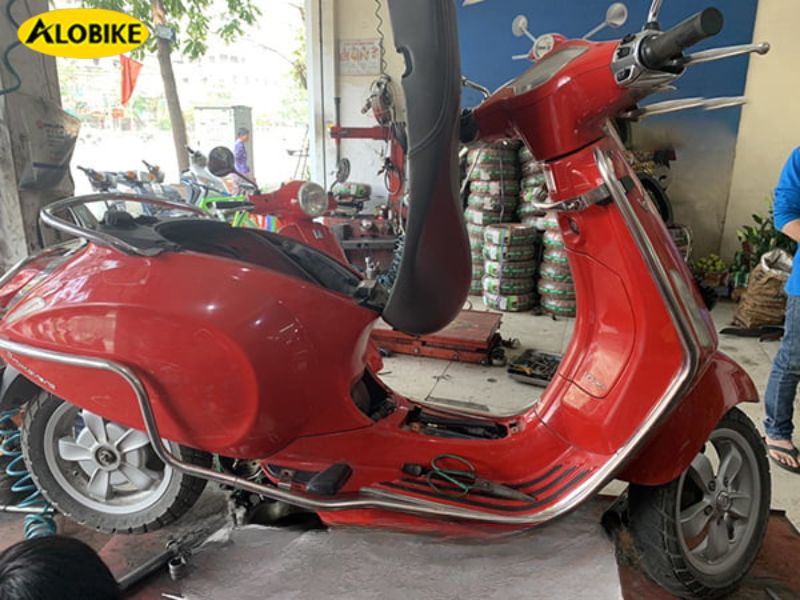 xe vespa không đề được